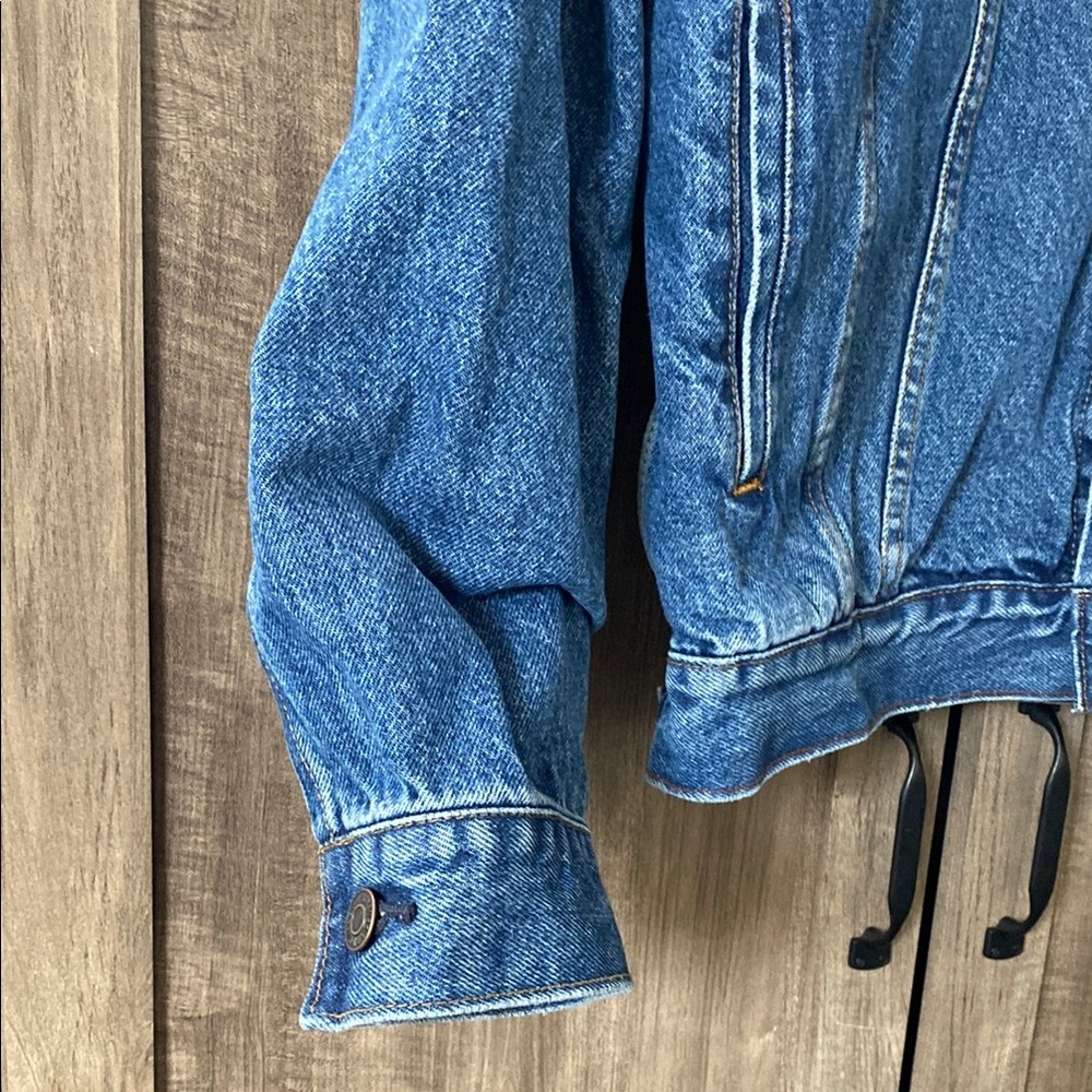 Levi Strauss Signature Blue Denim Jacket 100% Cotton Women’s Size Large - Picture 12 of 16